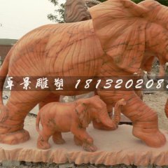 石頭大象，石雕大象，石雕母子象