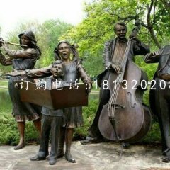演奏銅雕，公園景觀銅雕